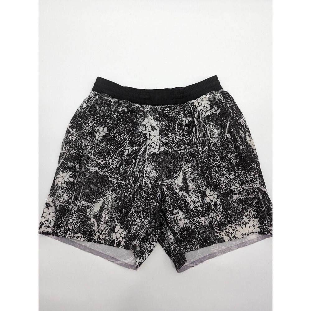 Lululemon Channel Cross Swim Short 7" Lined Active Mens M Wildwood Black W